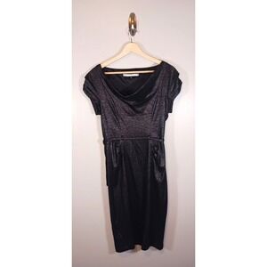 Diane‎ von Furstenberg Wool Metallic Career Sparkle Holiday Women's Dress Size 4